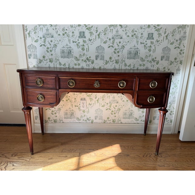 Early 20th Century John Widdicomb Traditional Georgian Mahogany Writing Desk / Sideboard For Sale - Image 17 of 17