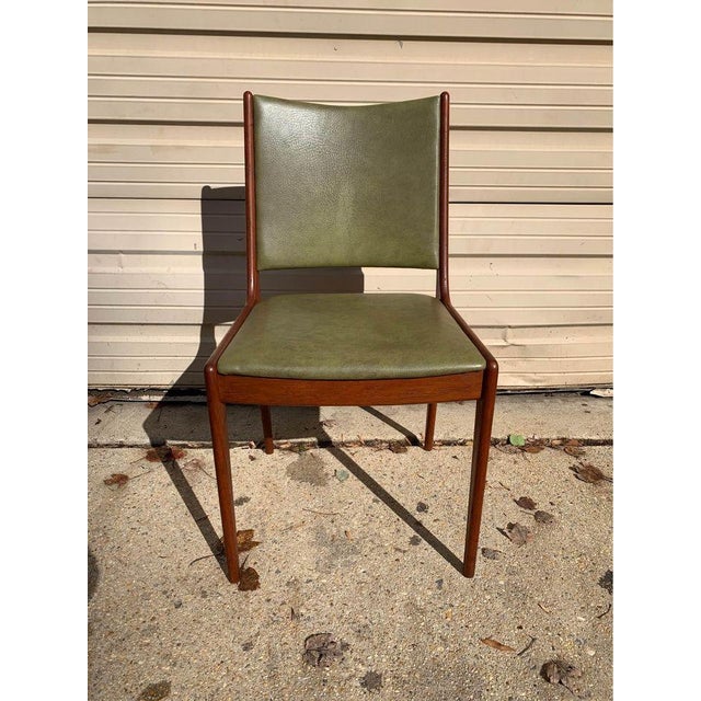 Pair of Mid Century Green Vinyl Side Chairs For Sale In Washington DC - Image 6 of 11
