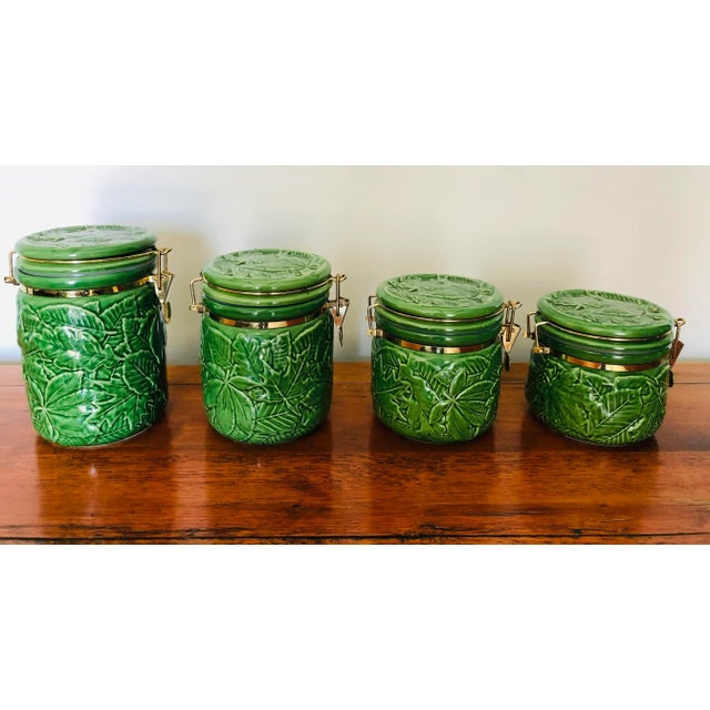 Andrea by Sadek Green Vintage Kitchen Storage Jars Set of 4 Chairish