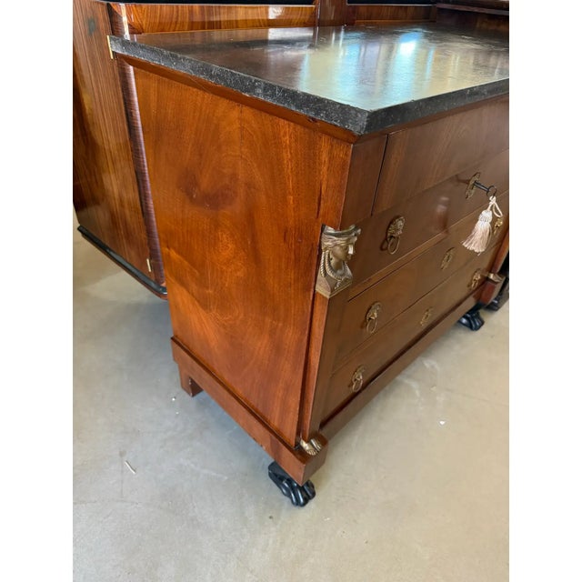 19th Century French Empire Marble Top Chest of Drawer or Commode For Sale - Image 9 of 12