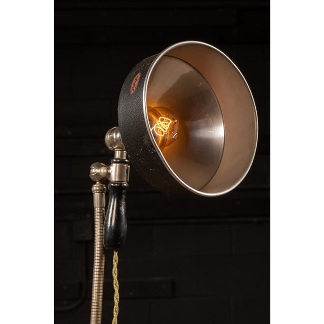 Metal Vintage Repurposed Zorex Infra-Red Therapeutic Gooseneck Lamp by Ajusco For Sale - Image 7 of 14