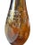 Mid-Century Modern Vintage Decanter Amber Embossed With Stopper Bar For Sale - Image 3 of 4
