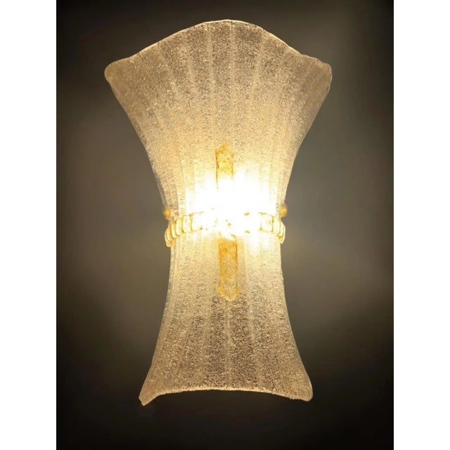 Glass 1960s Graniglia Bow Sconce For Sale - Image 7 of 10