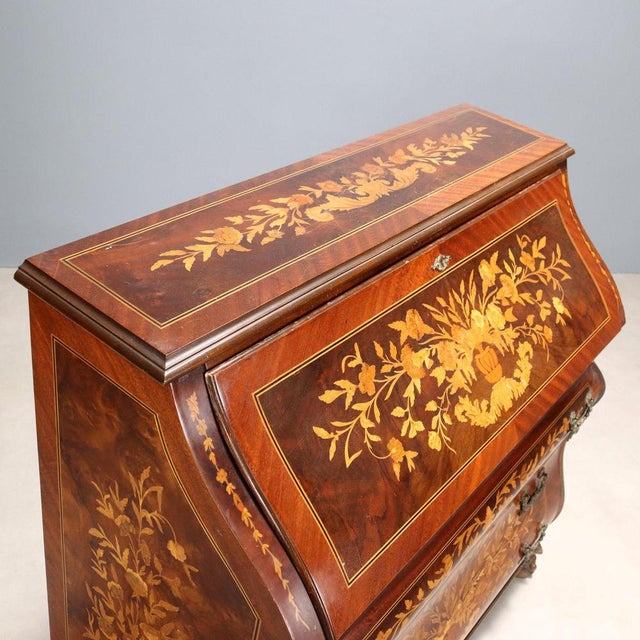 Flap Cabinet Veneered in Various Woods For Sale - Image 3 of 13