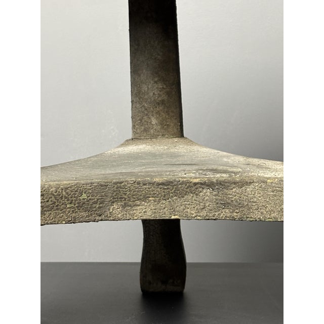 Antique Wabi-Sabi Rustic Patinated Farmhouse Tripod Worker's Stool, 1900s For Sale - Image 18 of 18