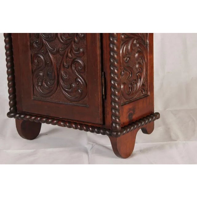 Antique Walnut Wall Cabinet, 1900 For Sale - Image 17 of 18