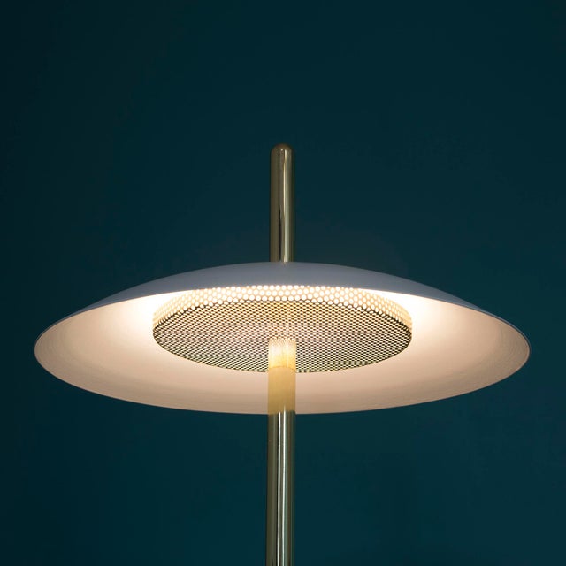 Mid-Century Modern Signal Floor Lamp / Reading Light, Nickel, by Souda, Modern, Minimal, Plug In For Sale - Image 3 of 3