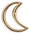 Marla Aaron Moonlock 18k Yellow Gold Crescent Moon Lever Clasp Charm Pendant For Sale