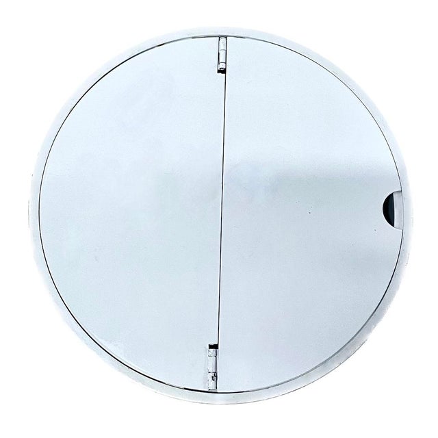 1960s Mid-Century Modern Style Round Compartment Side Table For Sale - Image 5 of 6