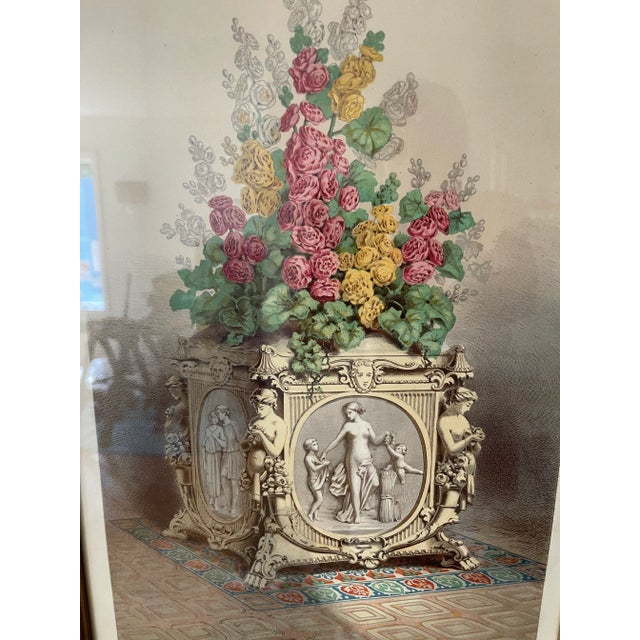 Victorian Antique English Victorian Still Life Lithograph Print Circa 1852 For Sale - Image 3 of 10