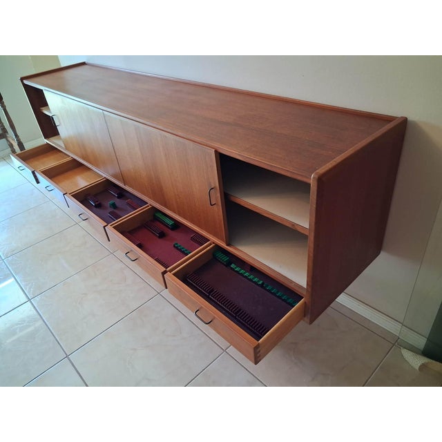 Mid Century Scandinavian Svante Skogh Teak Credenza / Sideboard. For Sale - Image 9 of 13