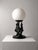 Black Art Nouveau Figurative Table Lamp with Etched Glass Globe, 1910 For Sale - Image 8 of 8