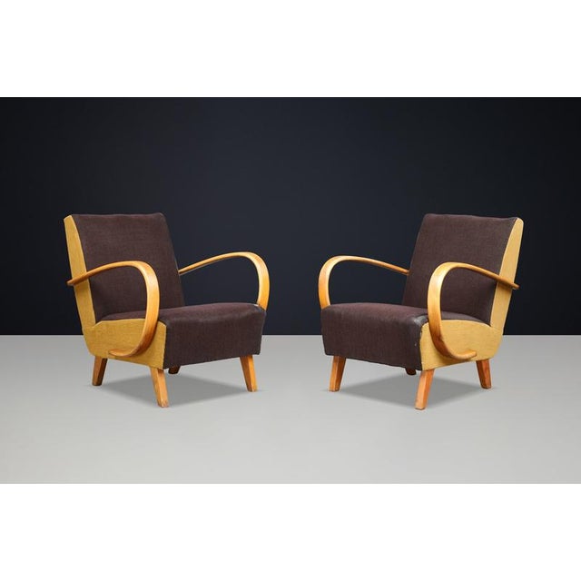 Art Deco Bentwood Lounge Chairs by Jindřich Halabala, 1940s, Set of 2 For Sale - Image 10 of 17