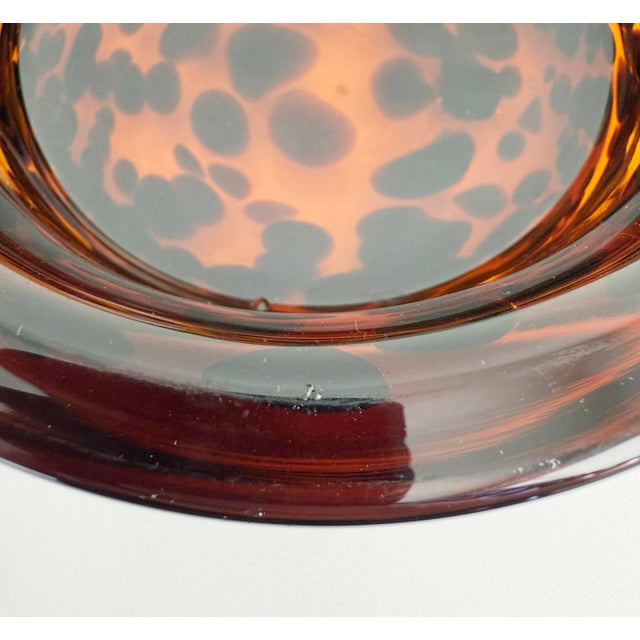 1960s Murano Style Tortoise Glass Ashtray Catchall For Sale - Image 13 of 13