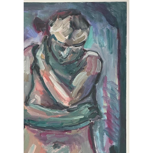 Abstract 1970s Impressionistic Nude Color Study - Oil on Canvas by Hannah Dalbey #1 - For Sale - Image 3 of 7