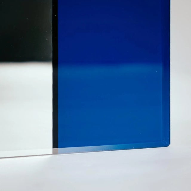 Mid-Century Modern Square Art Wall Mirror in the style of Mondrian from Rimadesio, 1980s For Sale - Image 3 of 8