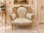 1960 French Artisan Louis XVI Gold Beech Damask Settee For Sale - Image 13 of 13