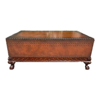Ralph Lauren Oversized Coffee Table With Studded Detail and Claw & Ball Feet For Sale
