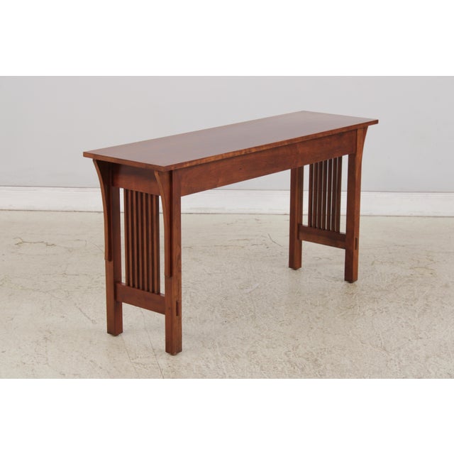 Stickley Mission Cherry 2 Drawer Sofa Table For Sale - Image 13 of 16