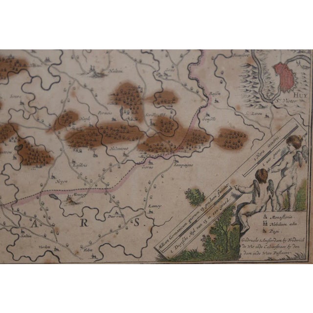 Paper 18th Century Map of the Historic County of Namur, Belgium For Sale - Image 7 of 9