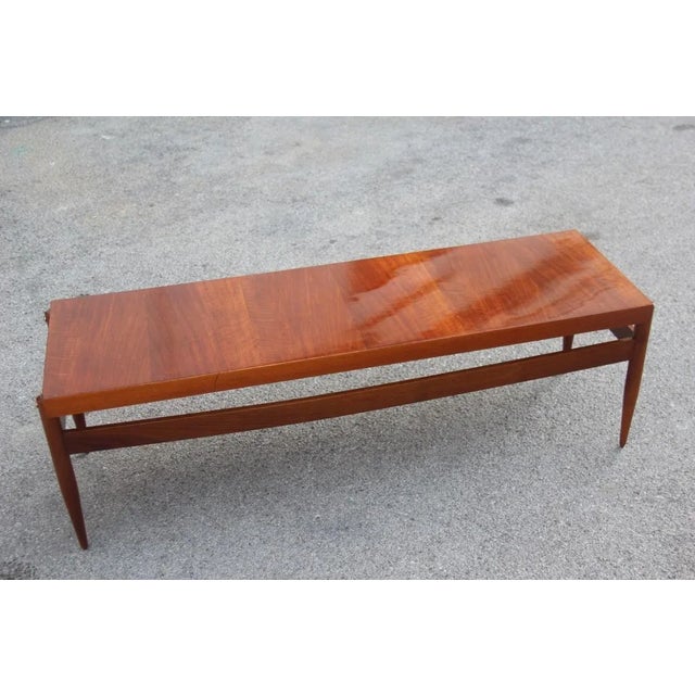 Vintage Rectangular Walnut Coffee Table For Sale - Image 11 of 11
