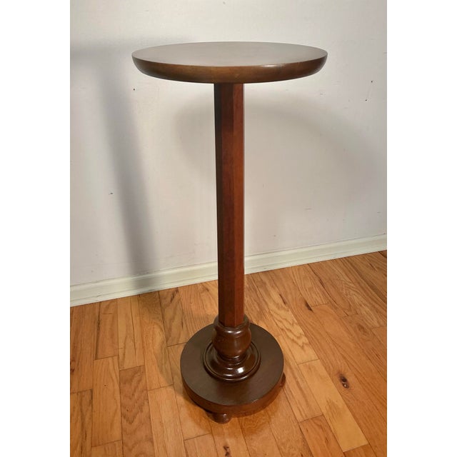 Mid 20th Century Vintage Mid-Century Pedestal Stand/Column Plant Stand/Lamp Table Solid Walnut, C. 1950s-1970s For Sale - Image 5 of 12