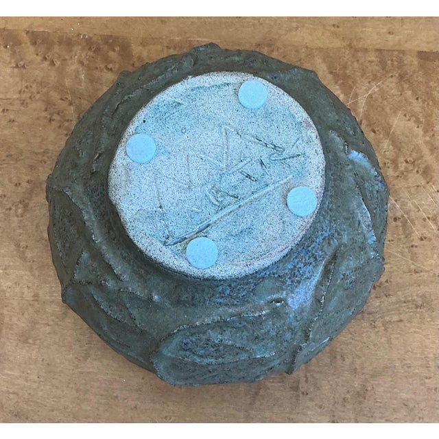 Vintage Lily Pad Motif Ceramic Bowl For Sale - Image 11 of 17