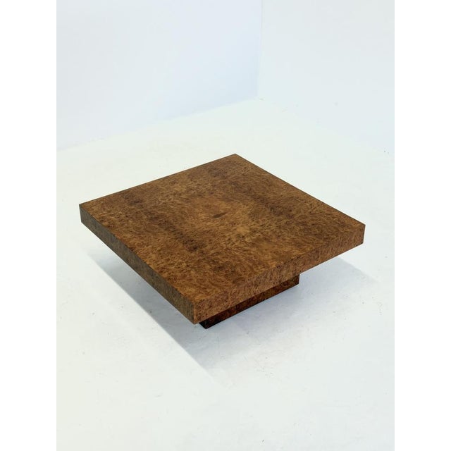 Square Coffee Table by Fratelli Turri with Burl Wood, 1970s For Sale - Image 6 of 12