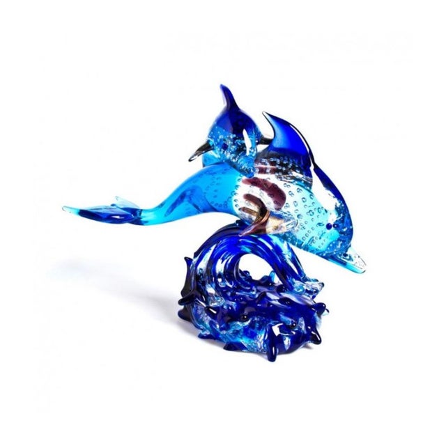 Blue Glass Dolphin Sculpture from YourMurano For Sale - Image 4 of 6