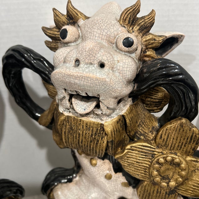 Asian 1980s Foo Dog Statues For Sale - Image 3 of 12