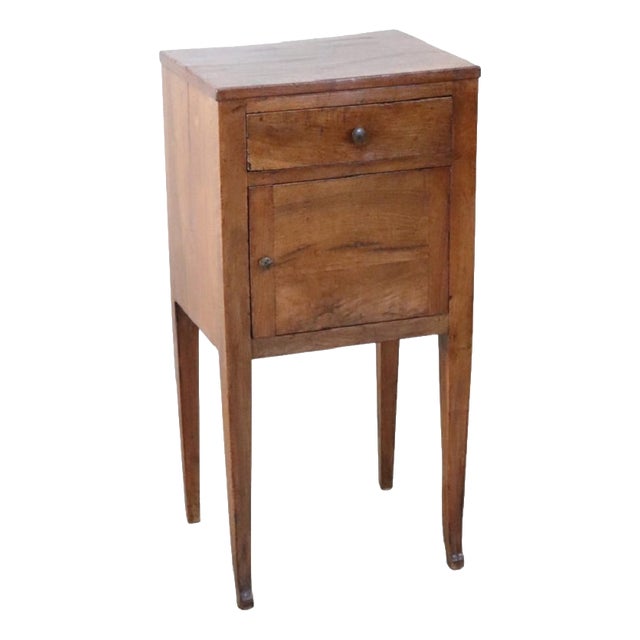 Antique Walnut Nightstand, Early 1700s For Sale