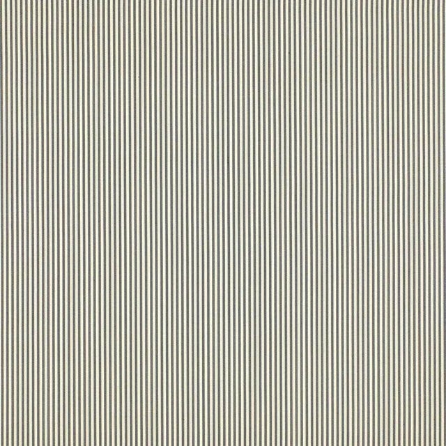 Sample - Schumacher Charee Silk Stripe Fabric in Black & White For Sale