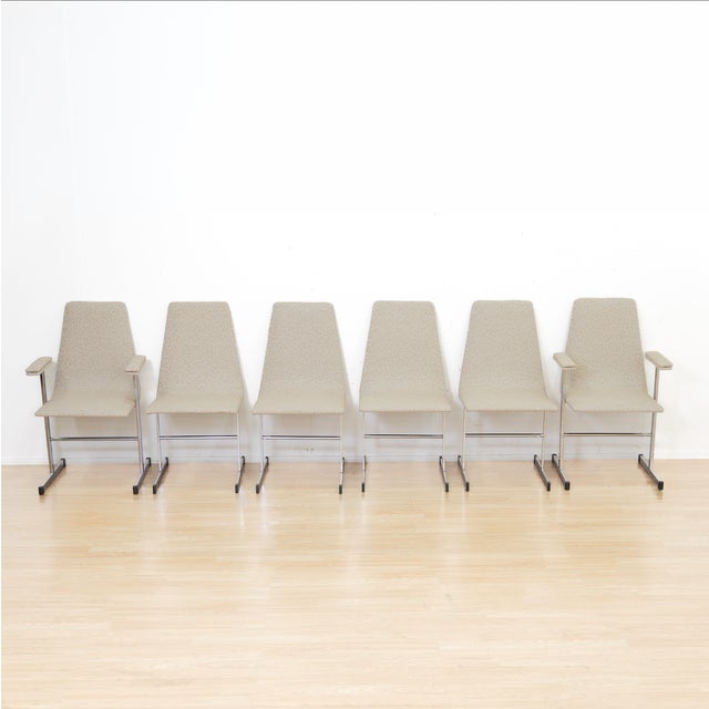 Post Modern Chrome Dining Chairs by Tim Bates for Pieff Furniture, 1970s For Sale - Image 16 of 16