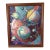Vintage 1970s Space Age Geometric Painting ~ Framed For Sale