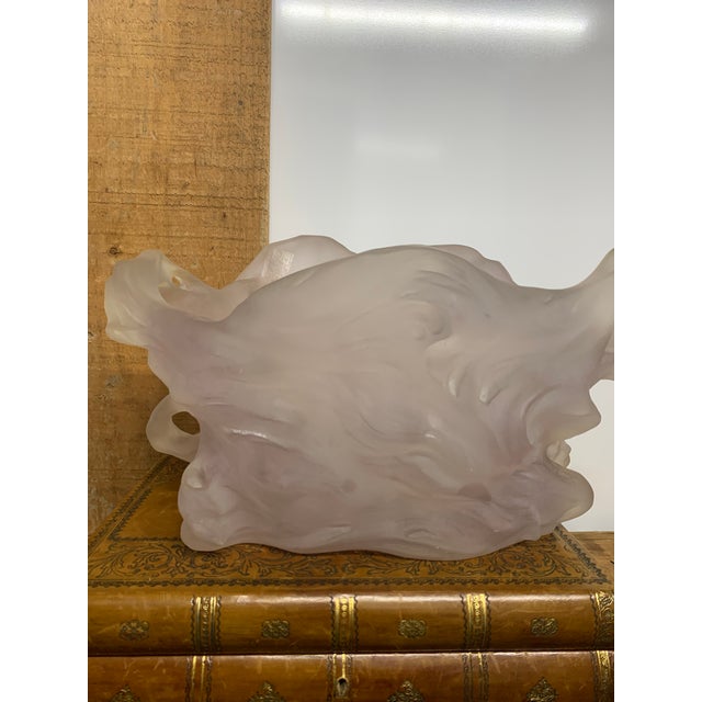 Mid 20th Century Art Nouveau Style Composition Center Bowl With Female Faces in High Relief For Sale - Image 4 of 5