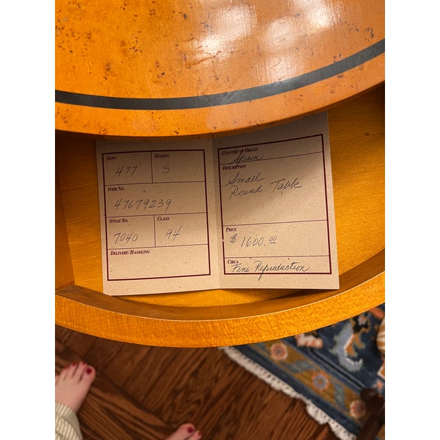 **Spanish Round Pedestal Side Table – Inlaid Wood Detail** Beautifully crafted Spanish table with fine inlay and classic...