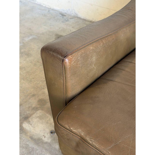 1960s Tufted Leather Lounge Chair Danish Mid-Century Modern Armchair 1960s For Sale - Image 5 of 9