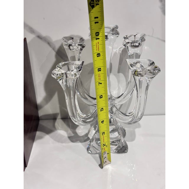 Vintage Towle Crystal 5-Arm Taper Candleholder, Elegant Table Decor For Sale In Miami - Image 6 of 11