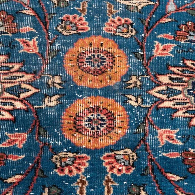 Textile Vintage Distressed Blue Ground Sparta Rug - 5'3" X 9' For Sale - Image 7 of 9
