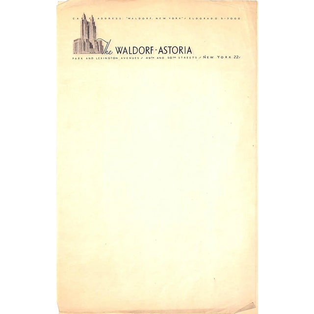[32] pp. Waldorf Astoria Corp. 1944 9 1/8" x 7" Original off-white printed wraps Profusely illustrated w/ folding...