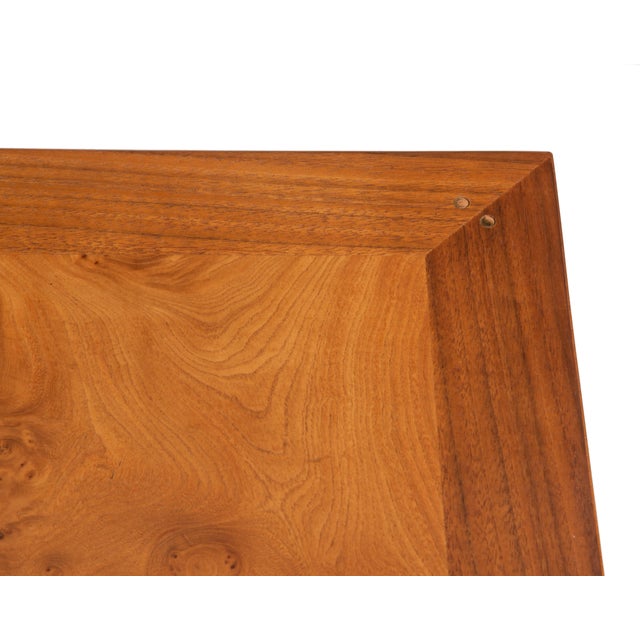 Mastercraft Mid Century Burl Brass Coffee End Side Table Unmarked For Sale - Image 9 of 16