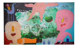 Wouter Stips, Contemporary Figurative Composition, 2000s, Acrylic on Canvas