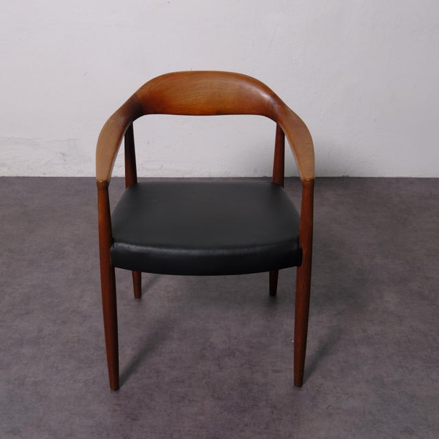 Vintage Danish Armchair in Solid Wood, 1950s For Sale - Image 9 of 18