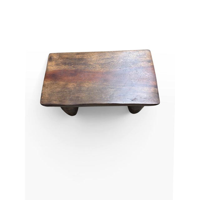 Vintage African Carved Wood Senufo Low Table/Stool 23" W For Sale - Image 10 of 10