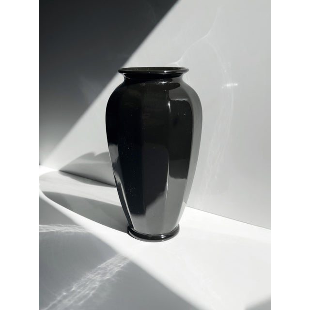 Art Deco Revival Ceramic Vase, 1980s For Sale - Image 4 of 6