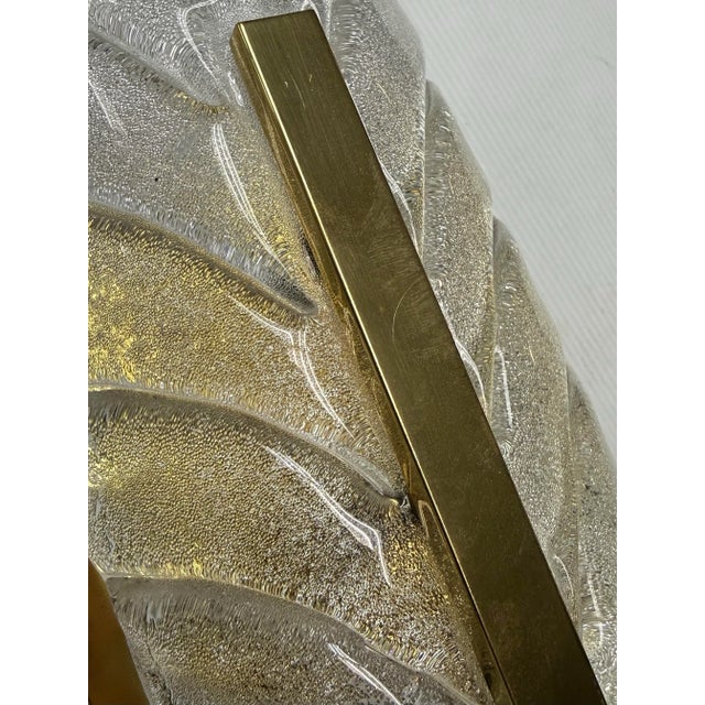 Carl Fagerlund Murano Glass Leaf Sconces, Pair For Sale In San Francisco - Image 6 of 12