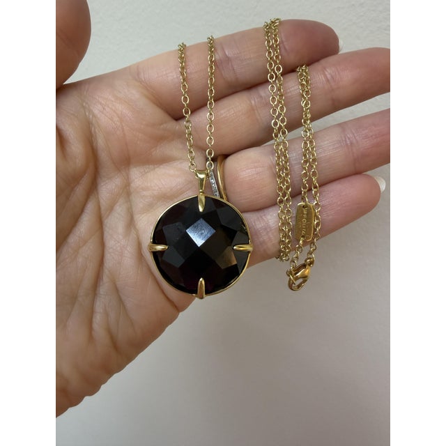 Early 21st Century Ippolita, Onyx Necklace 18k Yellow Gold Pendant Necklace For Sale - Image 5 of 5