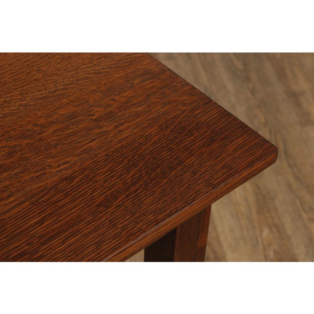 1990s Stickley Mission Collection Square Oak Dining Table For Sale - Image 5 of 12