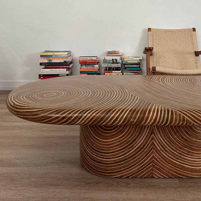 Contemporary Showtime Ribbon Oval Coffee Table For Sale - Image 3 of 7