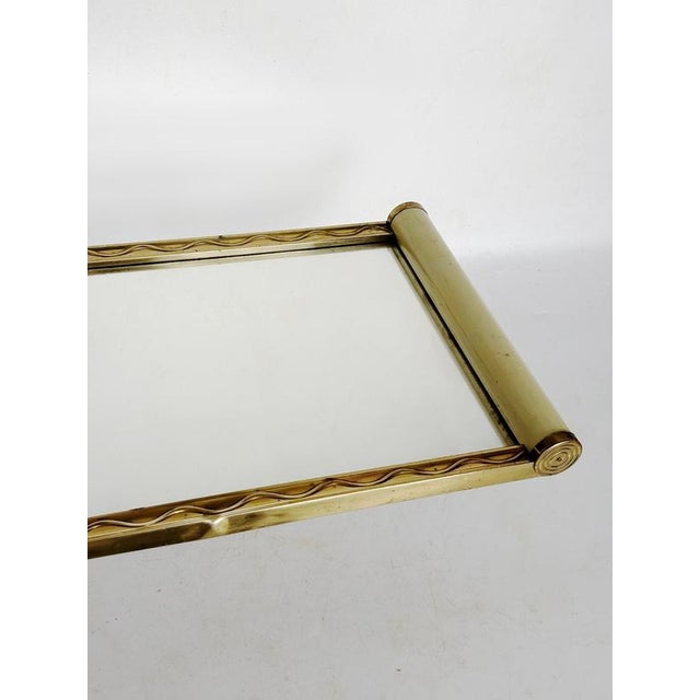 Art Deco Wooden and Mirrored Tray, France, 1940 For Sale - Image 4 of 14